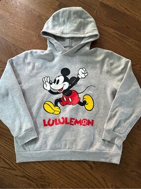 Lululemon Disney Steady State Pullover Hoodie. Mickey Mouse. Gray. Medium